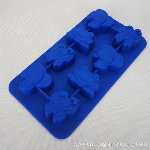 Silicone Kitchenware Ice Tray Bee And Frog 8-Cup